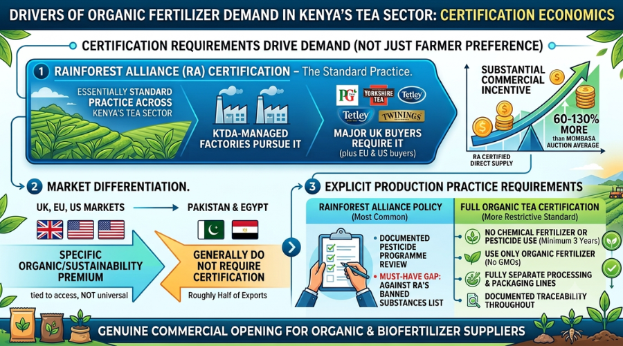 The Organic Shift in Kenya's Cash Crop Sector: Capitalizing on the Demand from Tea and Coffee Estates organic fertilizer demand Kenya tea coffee