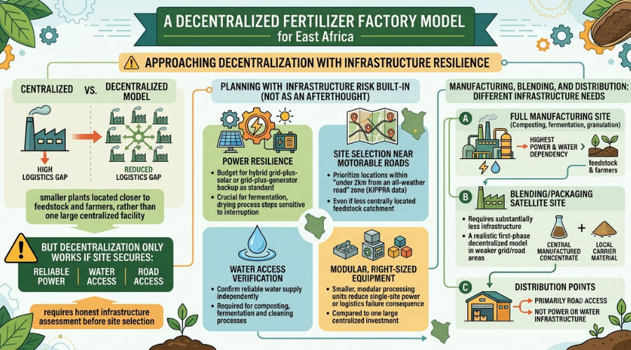 Designing Decentralized Fertilizer Factories: Overcoming Infrastructure and Utility Challenges in East Africa decentralized fertilizer factory East Africa