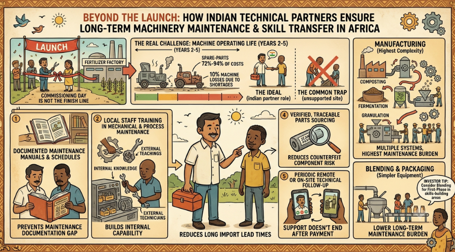 Beyond the Launch: How Indian Technical Partners Ensure Long-Term Machinery Maintenance and Skill Transfer in Africa Machinery Maintenance and Skill Transfer in Africa