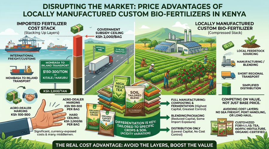 Disrupting the Market: Price Advantages of Locally Manufactured Custom Bio-Fertilizers in Kenya locally manufactured bio-fertilizer price in Kenya